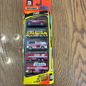 Vintage Matchbox 5 Pack Action System Fire Rescue Set BNIP